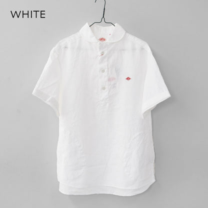 DANTON [ダントン] M LINEN CLOTH ROUND COLLAR P.O SHIRT S/S [DT-B0284FLI] リネンクロスラウンドカラープルオーバーシャツ ショートスリーブ・MEN'S [2025SS]
