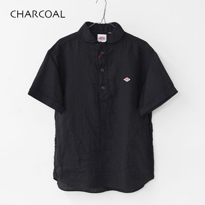DANTON [ダントン] M LINEN CLOTH ROUND COLLAR P.O SHIRT S/S [DT-B0284FLI] リネンクロスラウンドカラープルオーバーシャツ ショートスリーブ・MEN'S [2025SS]