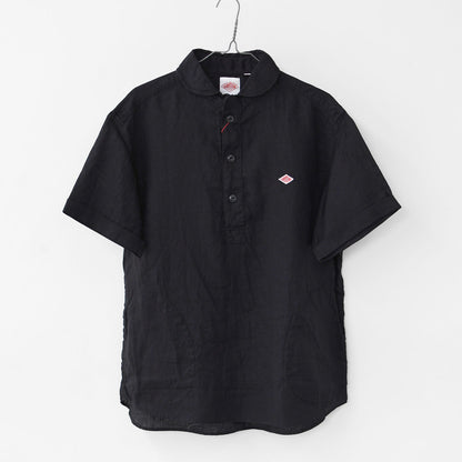 DANTON [ダントン] M LINEN CLOTH ROUND COLLAR P.O SHIRT S/S [DT-B0284FLI] リネンクロスラウンドカラープルオーバーシャツ ショートスリーブ・MEN'S [2025SS]