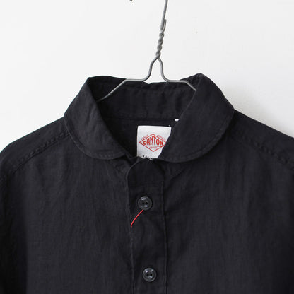 DANTON [ダントン] M LINEN CLOTH ROUND COLLAR P.O SHIRT S/S [DT-B0284FLI] リネンクロスラウンドカラープルオーバーシャツ ショートスリーブ・MEN'S [2025SS]