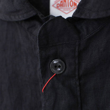 DANTON [ダントン] M LINEN CLOTH ROUND COLLAR P.O SHIRT S/S [DT-B0284FLI] リネンクロスラウンドカラープルオーバーシャツ ショートスリーブ・MEN'S [2025SS]