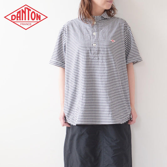 DANTON [ダントン] M OXFORD ROUND COLLAR SHORT SLEEVE PULLOVER SHIRT [DT-B0284OXP] オクスフォードラウンドカラーショートスリーブプルオーバーシャツ [2025SS]