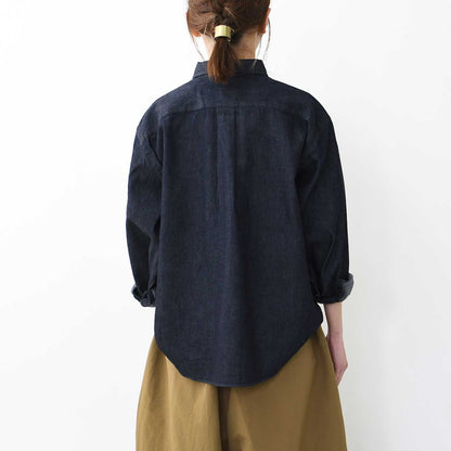DANTON [ダントン] W DENIM DUNGAREE B.D SHIRT [DT-B0292DUG] デニムダンガリーB.Dシャツ [2025SS]