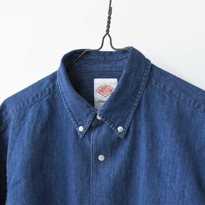 DANTON [ダントン] W DENIM DUNGAREE B.D SHIRT [DT-B0292DUG] デニムダンガリーB.Dシャツ [2025SS]