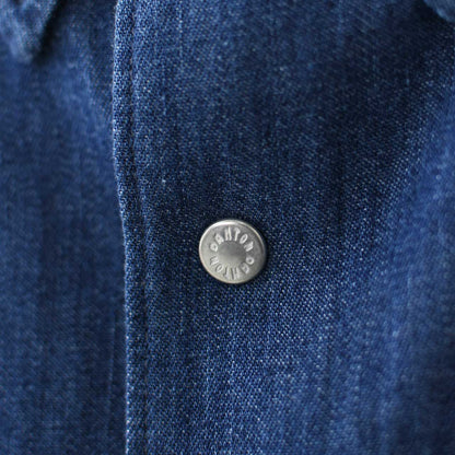DANTON [ダントン] W DENIM DUNGAREE B.D SHIRT [DT-B0292DUG] デニムダンガリーB.Dシャツ [2025SS]