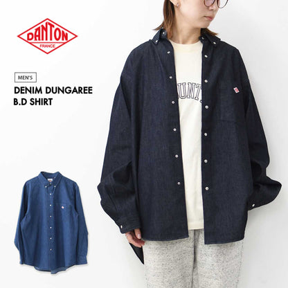 DANTON [ダントン] M DENIM DUNGAREE B.D SHIRT [DT-B0293DUG] デニムダンガリーB.Dシャツ [2025SS]