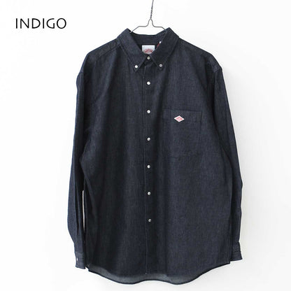 DANTON [ダントン] M DENIM DUNGAREE B.D SHIRT [DT-B0293DUG] デニムダンガリーB.Dシャツ [2025SS]