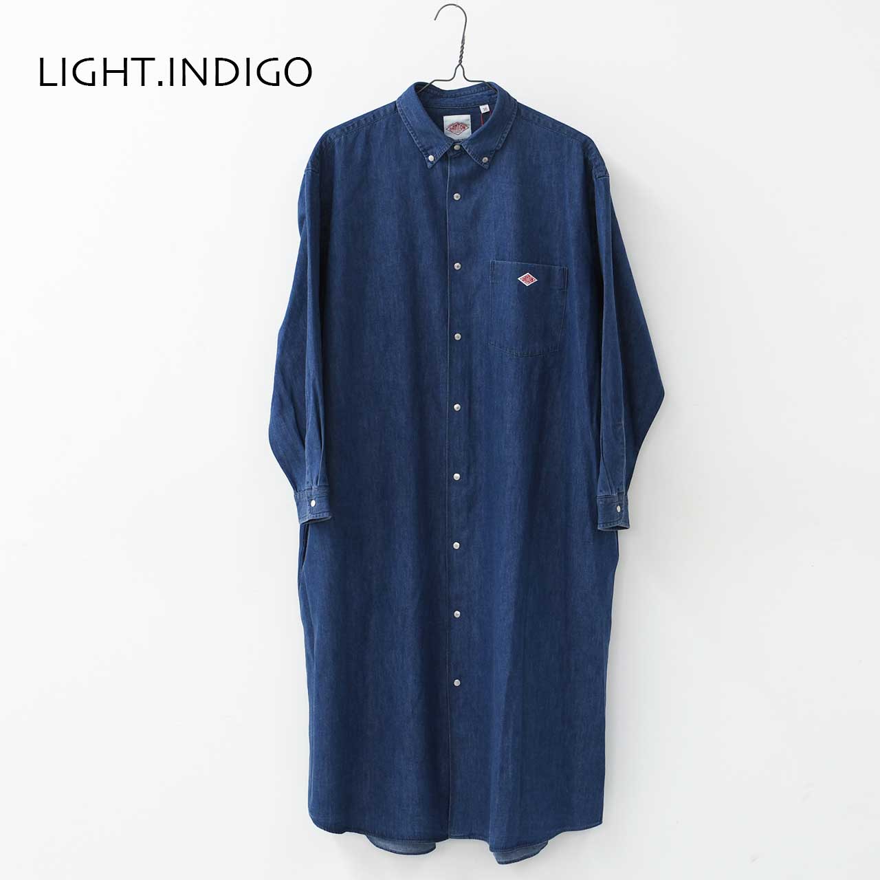 DANTON [ダントン] W DENIM DUNGAREE B.D SHIRT DRESS [DT-B0294DUG] デニムダンガリーB.Dシャツドレス [2025SS]