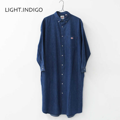 DANTON [ダントン] W DENIM DUNGAREE B.D SHIRT DRESS [DT-B0294DUG] デニムダンガリーB.Dシャツドレス [2025SS]