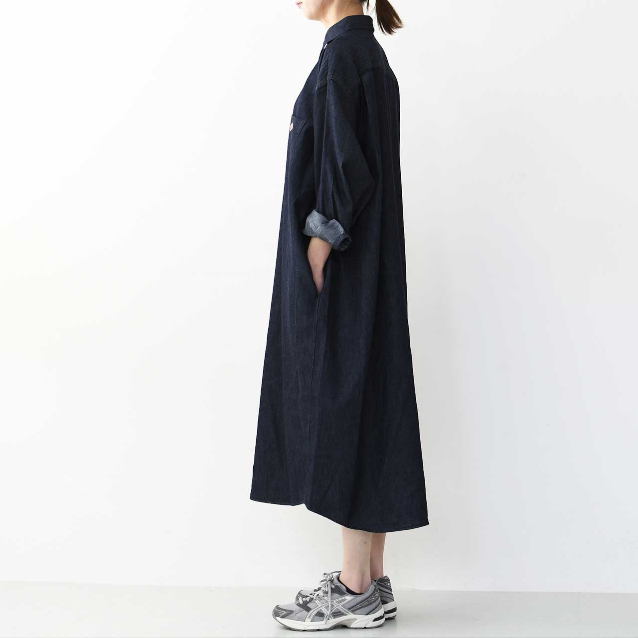 DANTON [ダントン] W DENIM DUNGAREE B.D SHIRT DRESS [DT-B0294DUG] デニムダンガリーB.Dシャツドレス [2025SS]