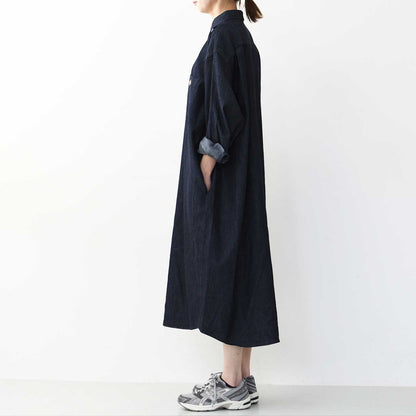 DANTON [ダントン] W DENIM DUNGAREE B.D SHIRT DRESS [DT-B0294DUG] デニムダンガリーB.Dシャツドレス [2025SS]