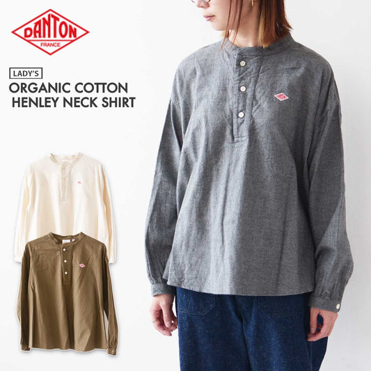 DANTON [ダントン] W ORGANIC COTTON HENLEY NECK SHIRT [DT-B0304OCV] オーガニックコットンヘンリーネックシャツ [2024AW]