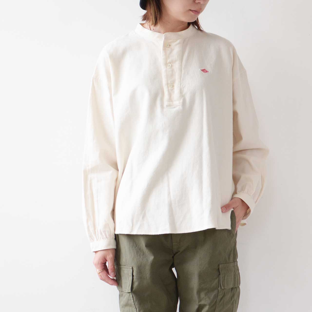 DANTON [ダントン] W ORGANIC COTTON HENLEY NECK SHIRT [DT-B0304OCV] オーガニックコットンヘンリーネックシャツ [2024AW]