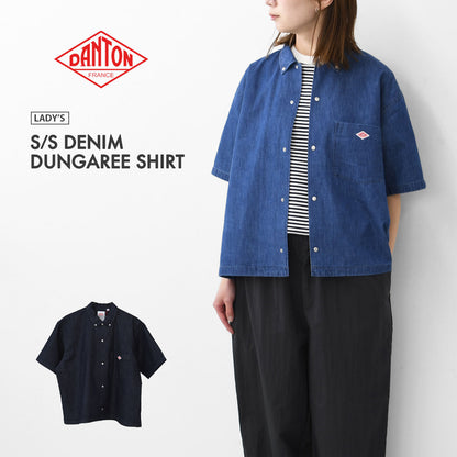 DANTON [ダントン] W S/S DENIM DUNGAREE SHIRT [DT-B0336DUG] ショートスリーブデニムタンガリーシャツ [2025SS]