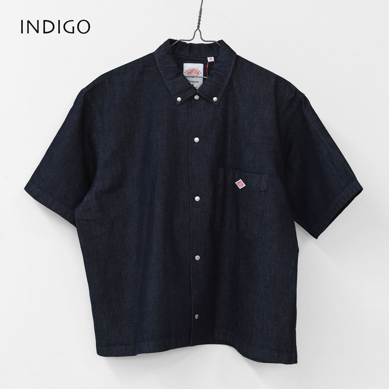 DANTON [ダントン] W S/S DENIM DUNGAREE SHIRT [DT-B0336DUG] ショートスリーブデニムタンガリーシャツ [2025SS]