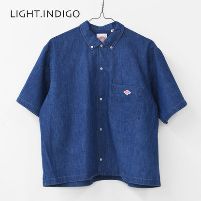 DANTON [ダントン] W S/S DENIM DUNGAREE SHIRT [DT-B0336DUG] ショートスリーブデニムタンガリーシャツ [2025SS]