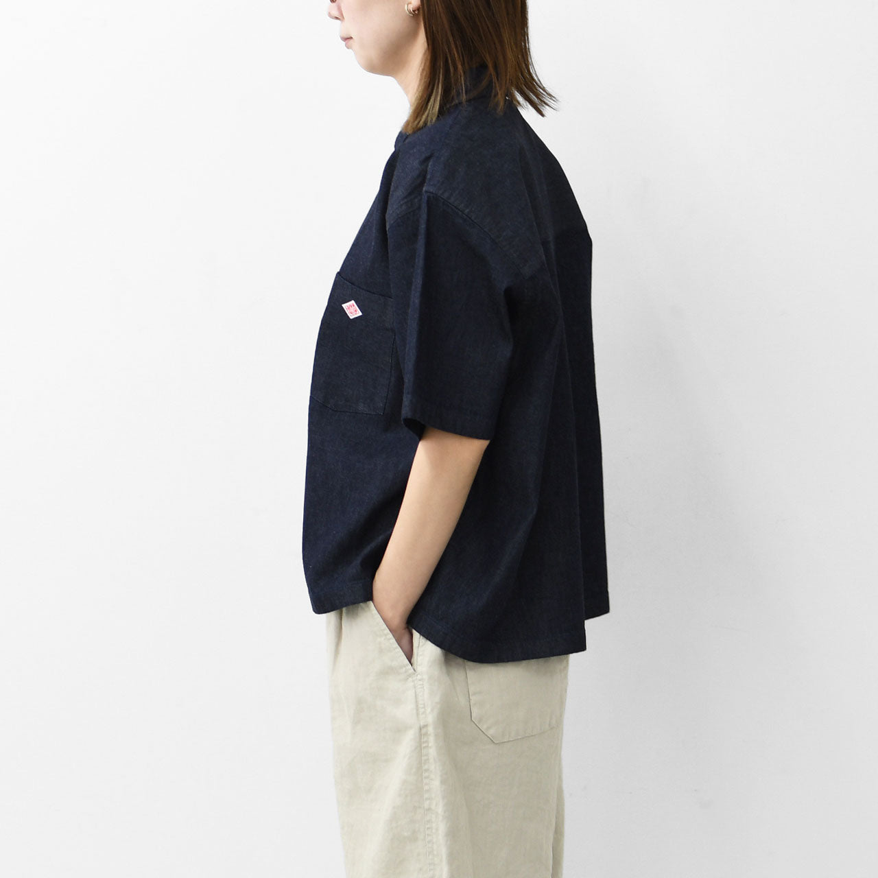 DANTON [ダントン] W S/S DENIM DUNGAREE SHIRT [DT-B0336DUG] ショートスリーブデニムタンガリーシャツ [2025SS]