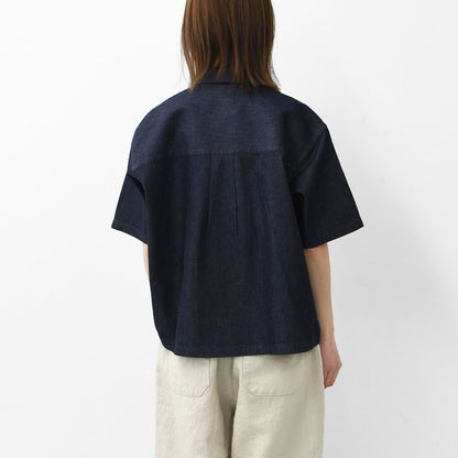 DANTON [ダントン] W S/S DENIM DUNGAREE SHIRT [DT-B0336DUG] ショートスリーブデニムタンガリーシャツ [2025SS]