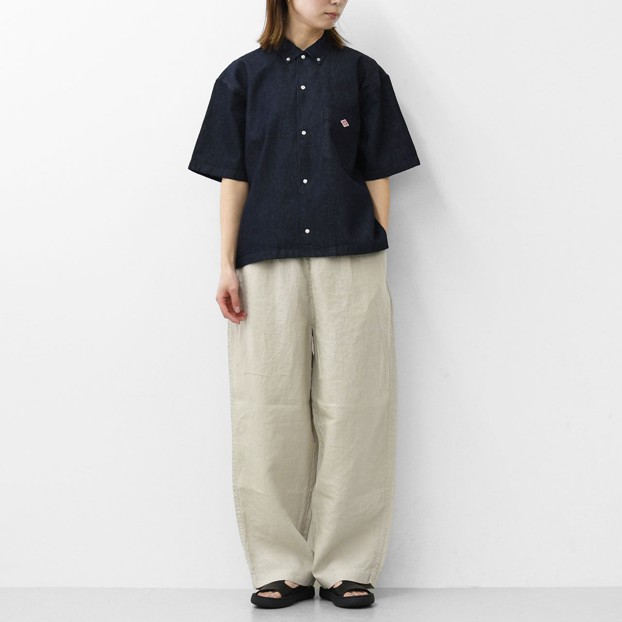 DANTON [ダントン] W S/S DENIM DUNGAREE SHIRT [DT-B0336DUG] ショートスリーブデニムタンガリーシャツ [2025SS]