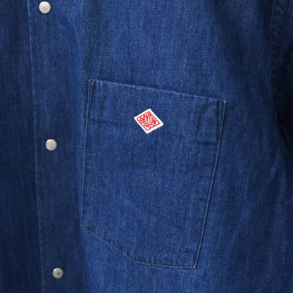 DANTON [ダントン] W S/S DENIM DUNGAREE SHIRT [DT-B0336DUG] ショートスリーブデニムタンガリーシャツ [2025SS]