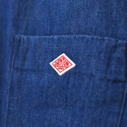 DANTON [ダントン] W S/S DENIM DUNGAREE SHIRT [DT-B0336DUG] ショートスリーブデニムタンガリーシャツ [2025SS]