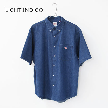 DANTON [ダントン] M DENIM DUNGAREE B.D. S/S SHIRT [DT-B0337DUG] デニムタンガリーボタンダウンショートスリーブシャツ・MEN'S [2026SS]