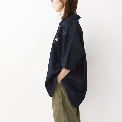 DANTON [ダントン] M DENIM DUNGAREE B.D. S/S SHIRT [DT-B0337DUG] デニムタンガリーボタンダウンショートスリーブシャツ・MEN'S [2026SS]