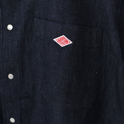 DANTON [ダントン] M DENIM DUNGAREE B.D. S/S SHIRT [DT-B0337DUG] デニムタンガリーボタンダウンショートスリーブシャツ・MEN'S [2026SS]