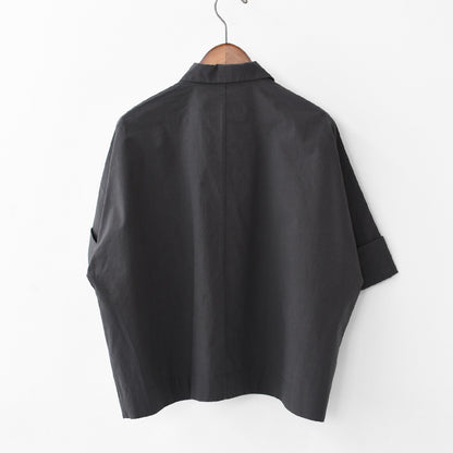 DANTON [ダントン]W COTTON DOLMAN WORK SHIRT[DT-B0345SOD] ダブル コットン ドルマン ワーク シャツ・ドルマンスリーブ・ワークシャツ・コットンポプリン・ダブルポケット・半袖シャツ・ゆったりシルエット・LADY'S [2026SS]