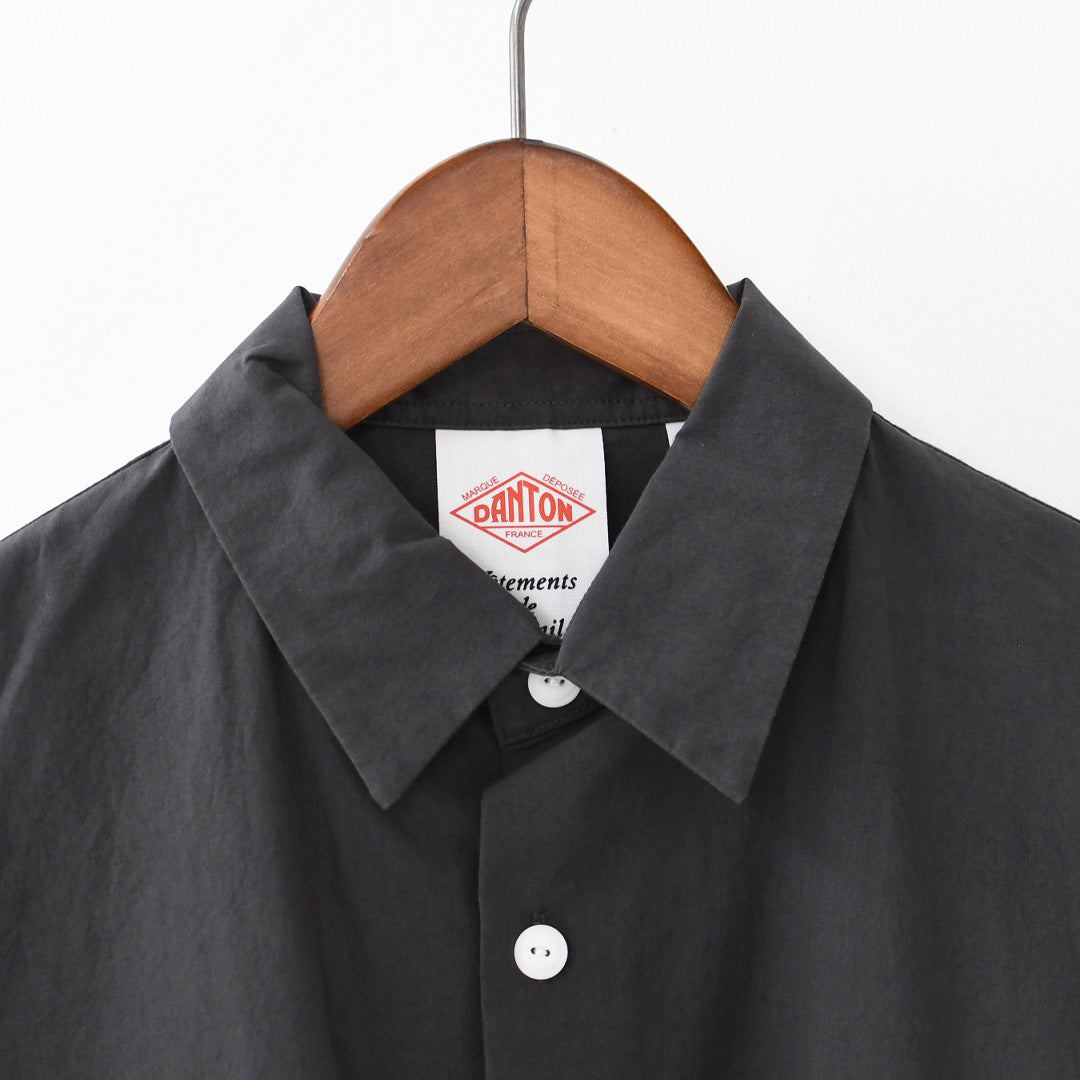 DANTON [ダントン]W COTTON DOLMAN WORK SHIRT[DT-B0345SOD] ダブル コットン ドルマン ワーク シャツ・ドルマンスリーブ・ワークシャツ・コットンポプリン・ダブルポケット・半袖シャツ・ゆったりシルエット・LADY'S [2026SS]