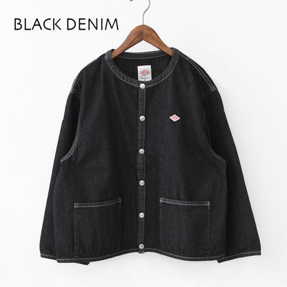 DANTON [ダントン] W DENIM COLLARLESS JACKET [DT-B0397DNS] デニムカラーレスジャケット [2025AW]