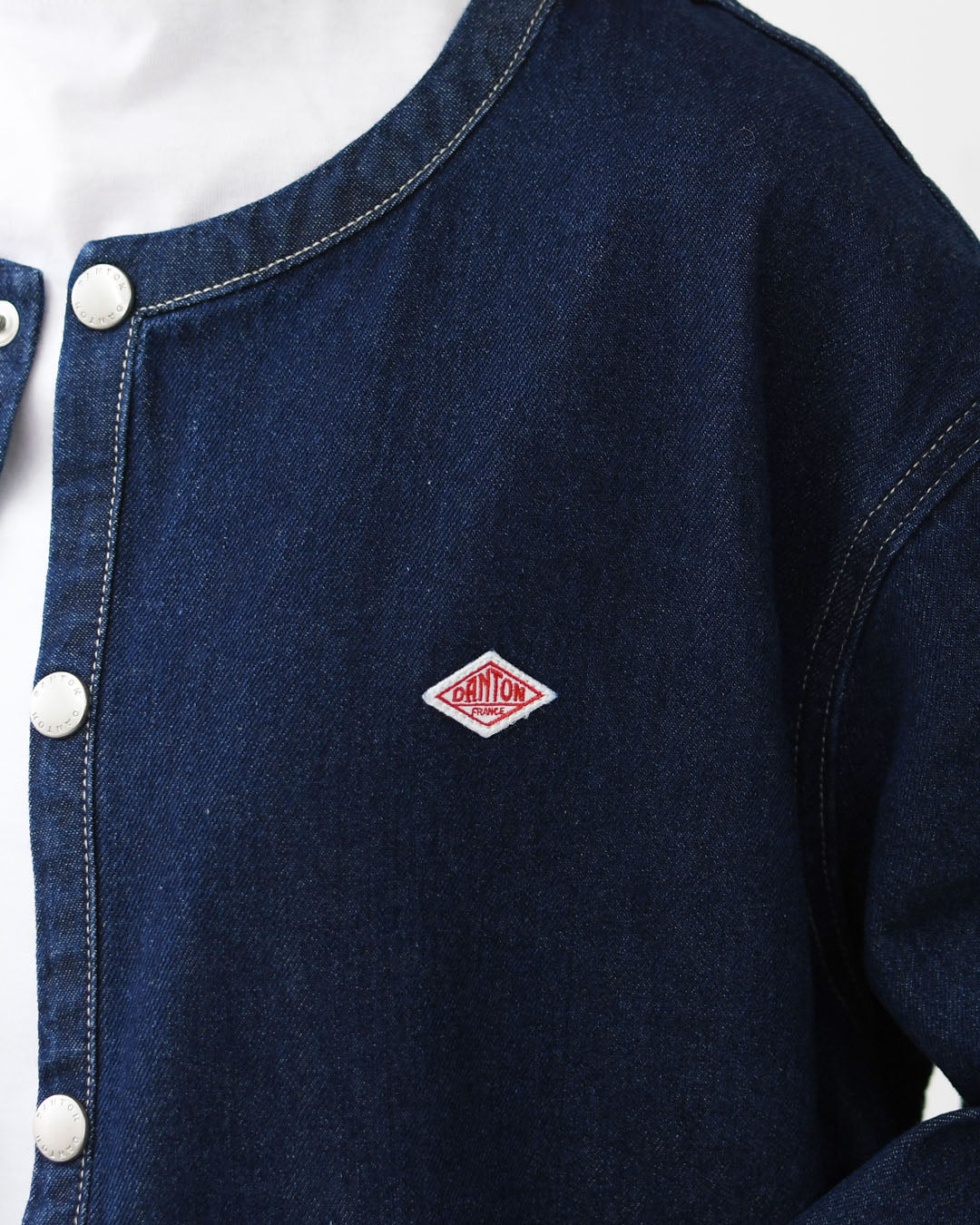 DANTON [ダントン] W DENIM COLLARLESS JACKET [DT-B0397DNS] デニムカラーレスジャケット [2025AW]