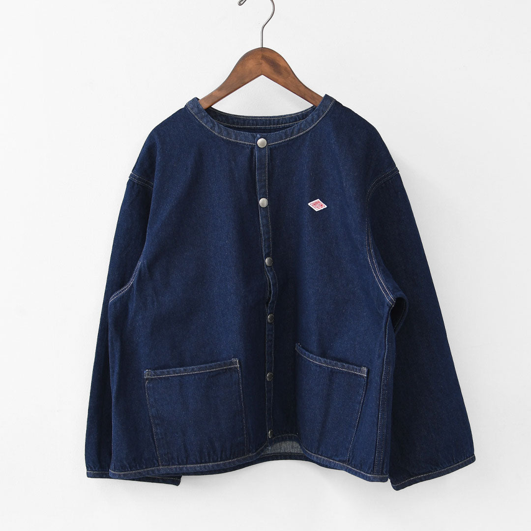 DANTON [ダントン] W DENIM COLLARLESS JACKET [DT-B0397DNS] デニムカラーレスジャケット [2025AW]