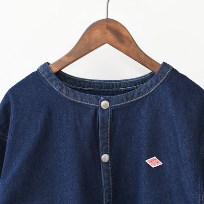 DANTON [ダントン] W DENIM COLLARLESS JACKET [DT-B0397DNS] デニムカラーレスジャケット [2025AW]