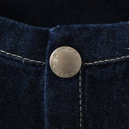 DANTON [ダントン] W Cotton Denim Collarless Jacket [DT-B0397SOU] コットンデニムカラーレスジャケット・デニムカバーオール・デニムジャケット・ダンガリー・ワークブルゾン・シャツジャケット・ヴィンテージ感・LADY'S [2026AW]