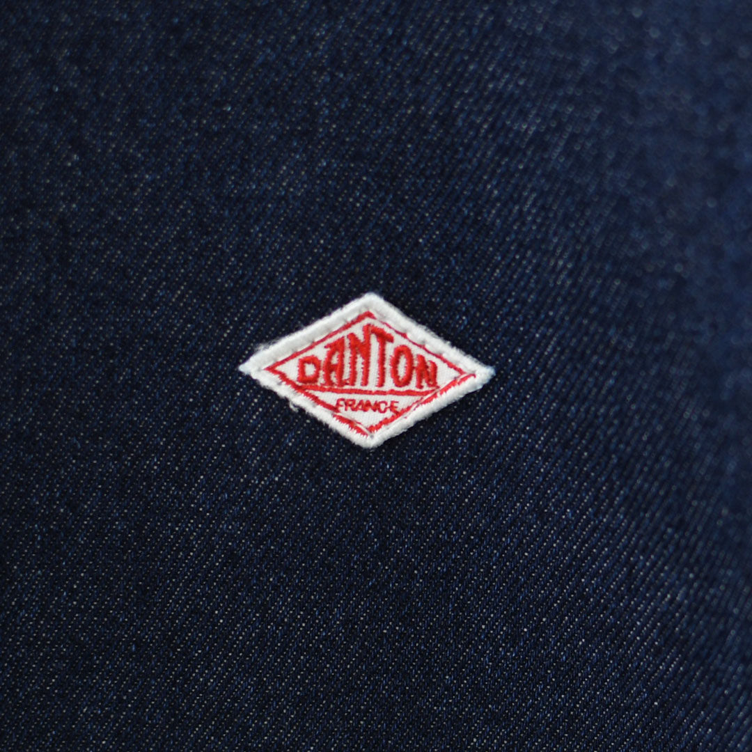 DANTON [ダントン] W Cotton Denim Collarless Jacket [DT-B0397SOU] コットンデニムカラーレスジャケット・デニムカバーオール・デニムジャケット・ダンガリー・ワークブルゾン・シャツジャケット・ヴィンテージ感・LADY'S [2026AW]