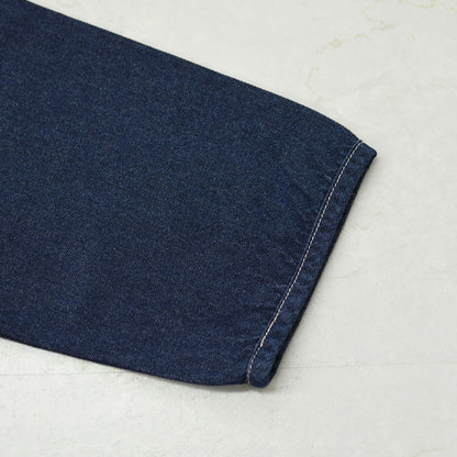 DANTON [ダントン] W Cotton Denim Collarless Jacket [DT-B0397SOU] コットンデニムカラーレスジャケット・デニムカバーオール・デニムジャケット・ダンガリー・ワークブルゾン・シャツジャケット・ヴィンテージ感・LADY'S [2026AW]