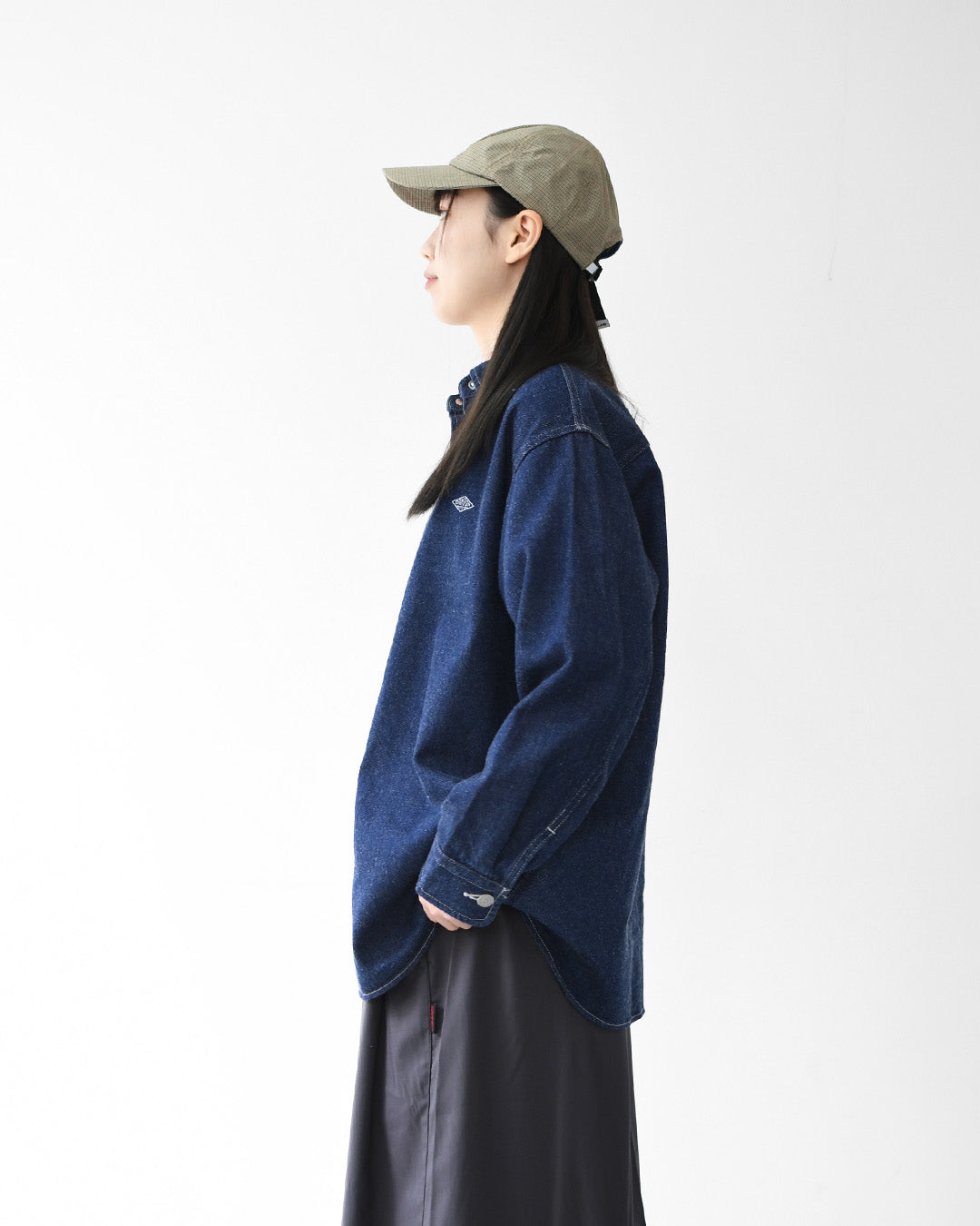DANTON [ダントン] W Denim Shirt Jacket [DT-B0433KDM] デニムシャツジャケット・レギュラーカラー・ダンガリー・ワークブルゾン・ヴィンテージ感・LADY'S [2026SS]