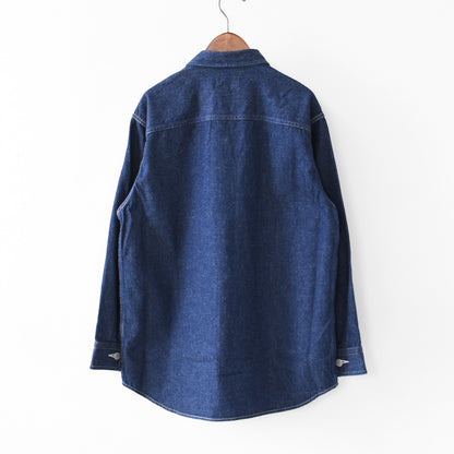 DANTON [ダントン] W Denim Shirt Jacket [DT-B0433KDM] デニムシャツジャケット・レギュラーカラー・ダンガリー・ワークブルゾン・ヴィンテージ感・LADY'S [2026SS]