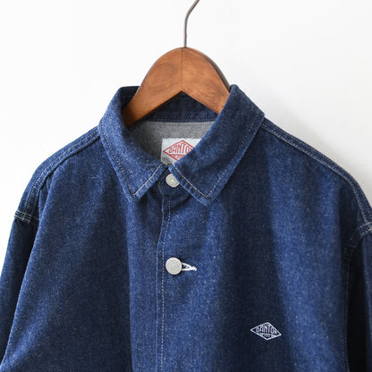 DANTON [ダントン] W Denim Shirt Jacket [DT-B0433KDM] デニムシャツジャケット・レギュラーカラー・ダンガリー・ワークブルゾン・ヴィンテージ感・LADY'S [2026SS]