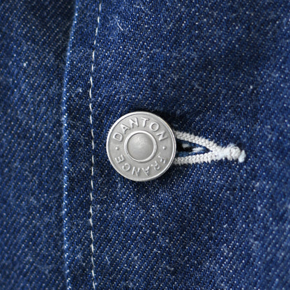 DANTON [ダントン] W Denim Shirt Jacket [DT-B0433KDM] デニムシャツジャケット・レギュラーカラー・ダンガリー・ワークブルゾン・ヴィンテージ感・LADY'S [2026SS]
