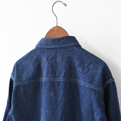 DANTON [ダントン] W Denim Shirt Jacket [DT-B0433KDM] デニムシャツジャケット・レギュラーカラー・ダンガリー・ワークブルゾン・ヴィンテージ感・LADY'S [2026SS]