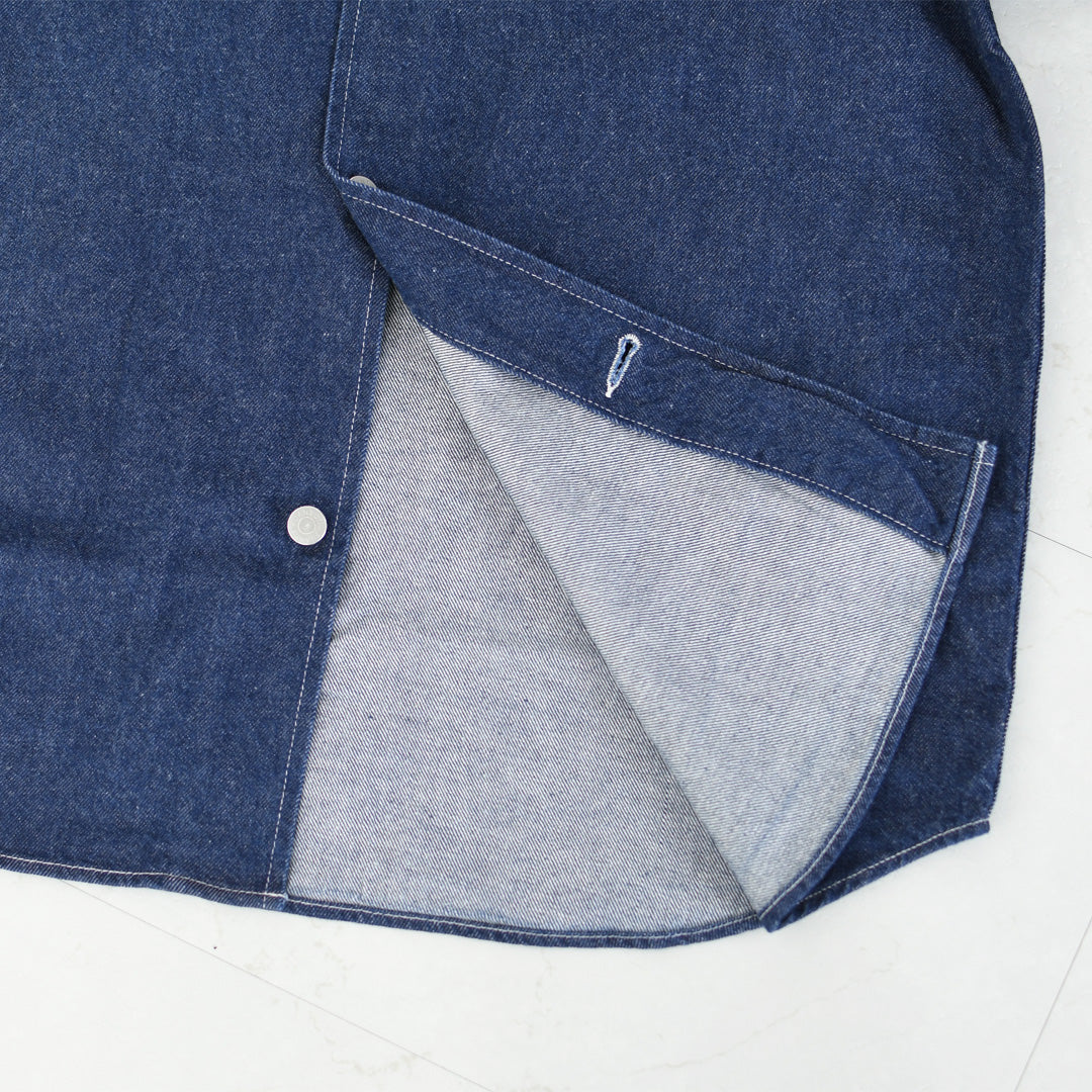 DANTON [ダントン] W Denim Shirt Jacket [DT-B0433KDM] デニムシャツジャケット・レギュラーカラー・ダンガリー・ワークブルゾン・ヴィンテージ感・LADY'S [2026SS]