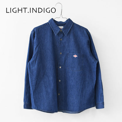 DANTON [ダントン] W Denim Dungaree Classic Collar Shirt [DT-B0442DUG] デニムダンガリークラシックカラーシャツ・デニムシャツ・ダンガリーシャツ・長袖・レギュラーカラー・LADY'S [2026SS]