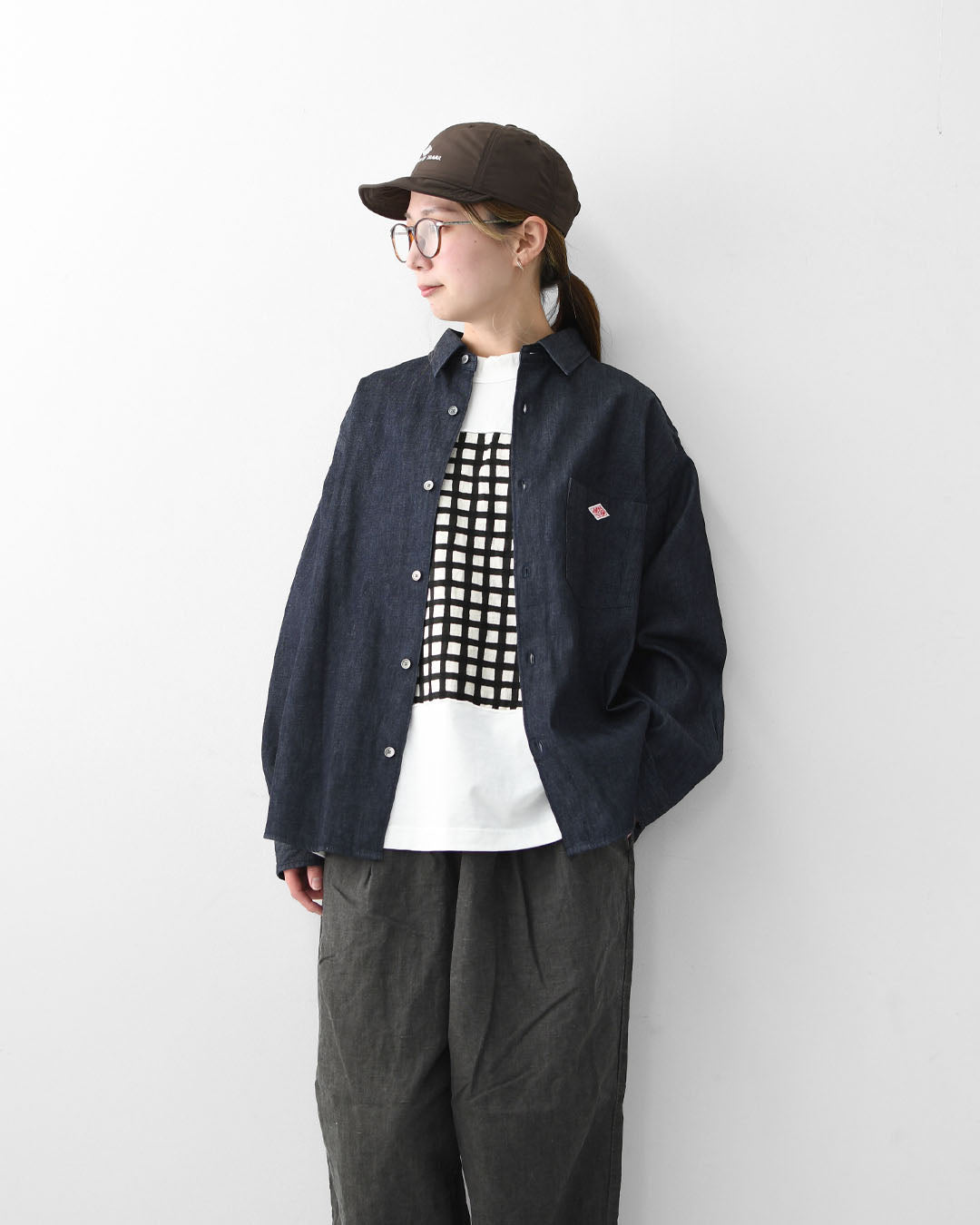 DANTON [ダントン] W Denim Dungaree Classic Collar Shirt [DT-B0442DUG] デニムダンガリークラシックカラーシャツ・デニムシャツ・ダンガリーシャツ・長袖・レギュラーカラー・LADY'S [2026SS]