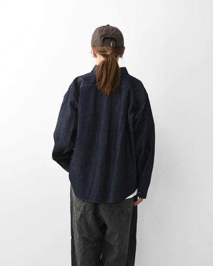 DANTON [ダントン] W Denim Dungaree Classic Collar Shirt [DT-B0442DUG] デニムダンガリークラシックカラーシャツ・デニムシャツ・ダンガリーシャツ・長袖・レギュラーカラー・LADY'S [2026SS]
