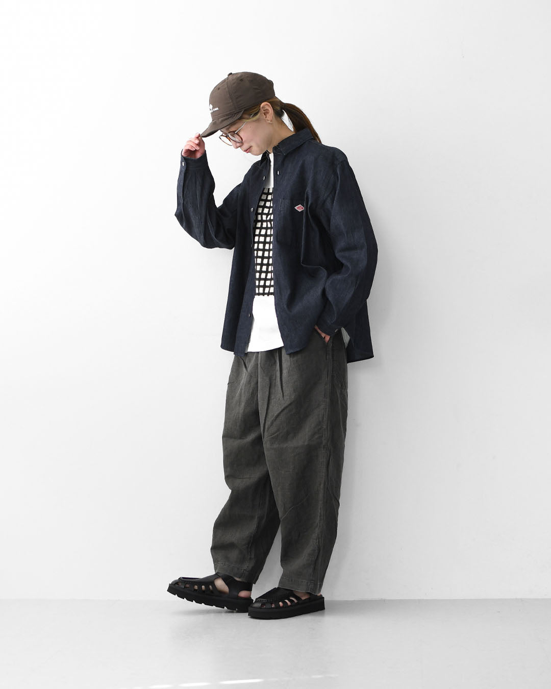 DANTON [ダントン] W Denim Dungaree Classic Collar Shirt [DT-B0442DUG] デニムダンガリークラシックカラーシャツ・デニムシャツ・ダンガリーシャツ・長袖・レギュラーカラー・LADY'S [2026SS]