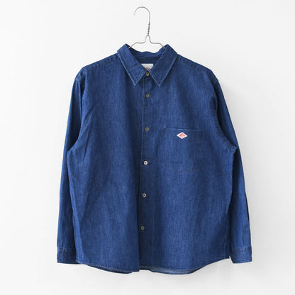 DANTON [ダントン] W Denim Dungaree Classic Collar Shirt [DT-B0442DUG] デニムダンガリークラシックカラーシャツ・デニムシャツ・ダンガリーシャツ・長袖・レギュラーカラー・LADY'S [2026SS]