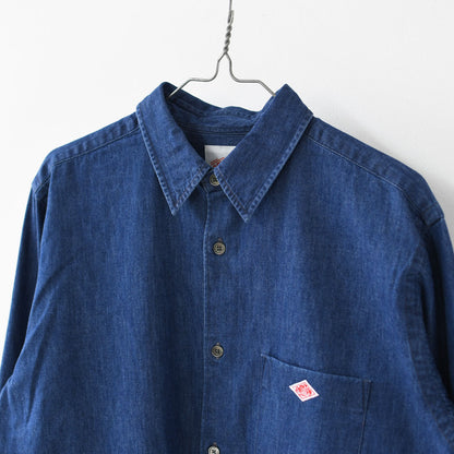 DANTON [ダントン] W Denim Dungaree Classic Collar Shirt [DT-B0442DUG] デニムダンガリークラシックカラーシャツ・デニムシャツ・ダンガリーシャツ・長袖・レギュラーカラー・LADY'S [2026SS]