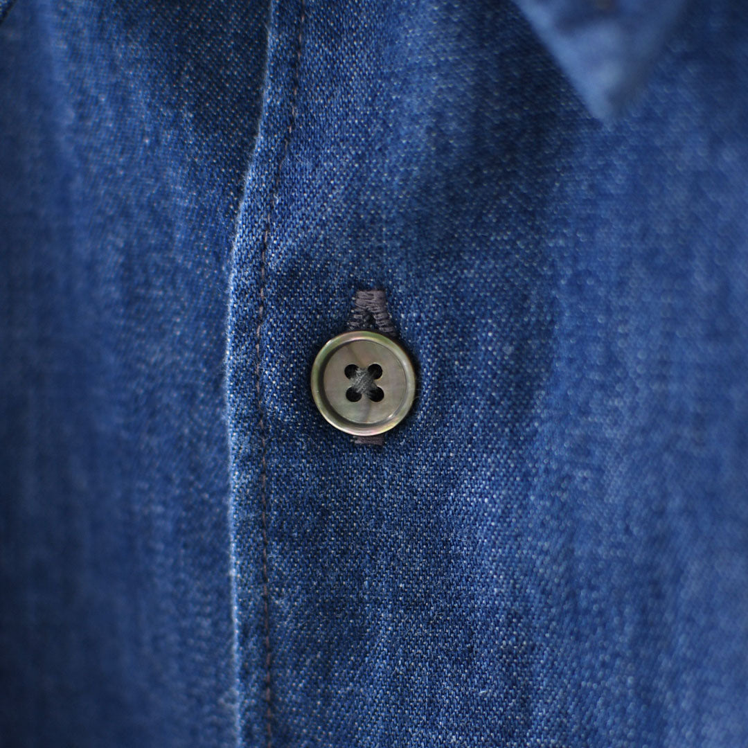 DANTON [ダントン] W Denim Dungaree Classic Collar Shirt [DT-B0442DUG] デニムダンガリークラシックカラーシャツ・デニムシャツ・ダンガリーシャツ・長袖・レギュラーカラー・LADY'S [2026SS]